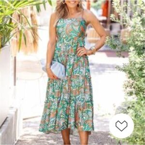 NWT Avara Colorful Paisley Sundress L